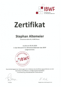 IBWF-Zertifikat Digital Consulting Altemeier